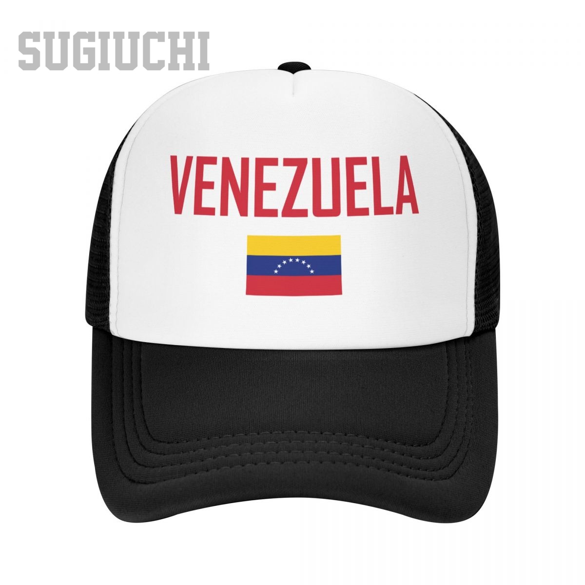 Trucker Cap Mesh - Unisex Mesh Cap Hat VENEZUELA Flag