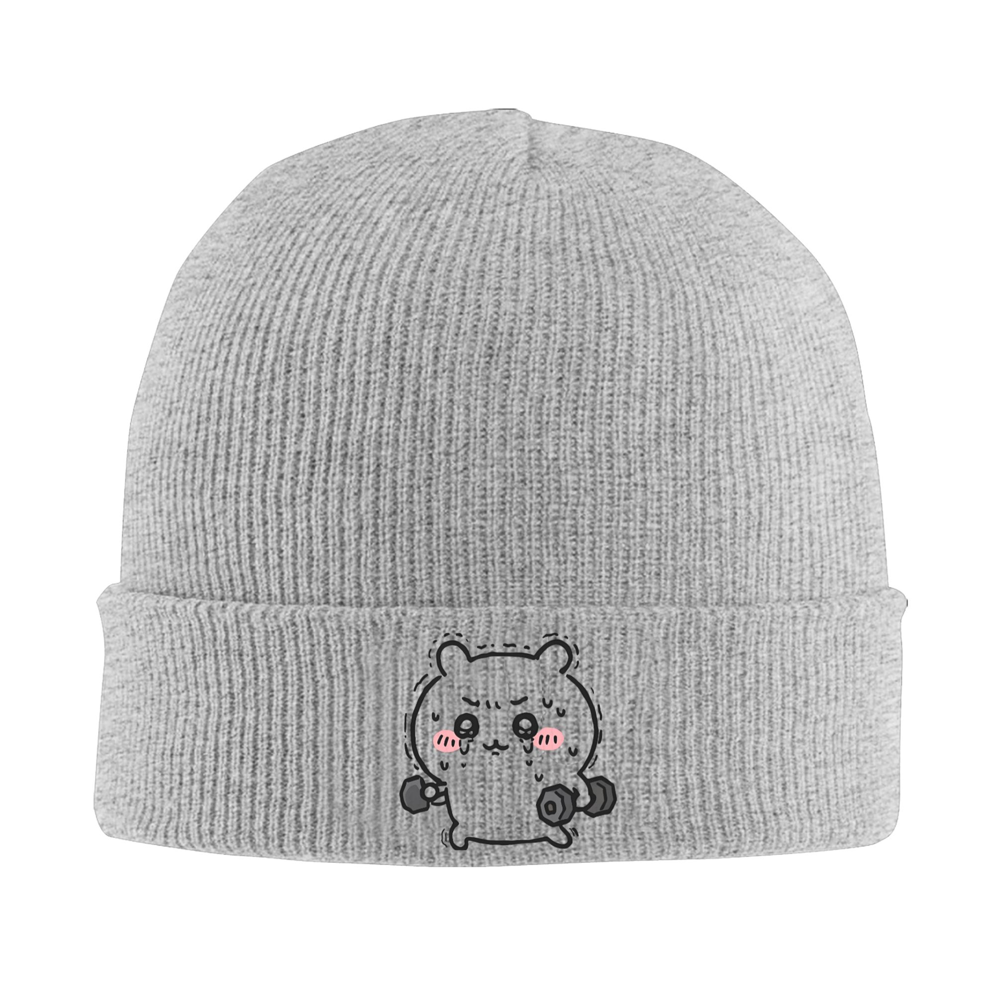 Beanie Cuffed Knit - Chiikawaes Usagi Weightlifting Fitness Gym Rib