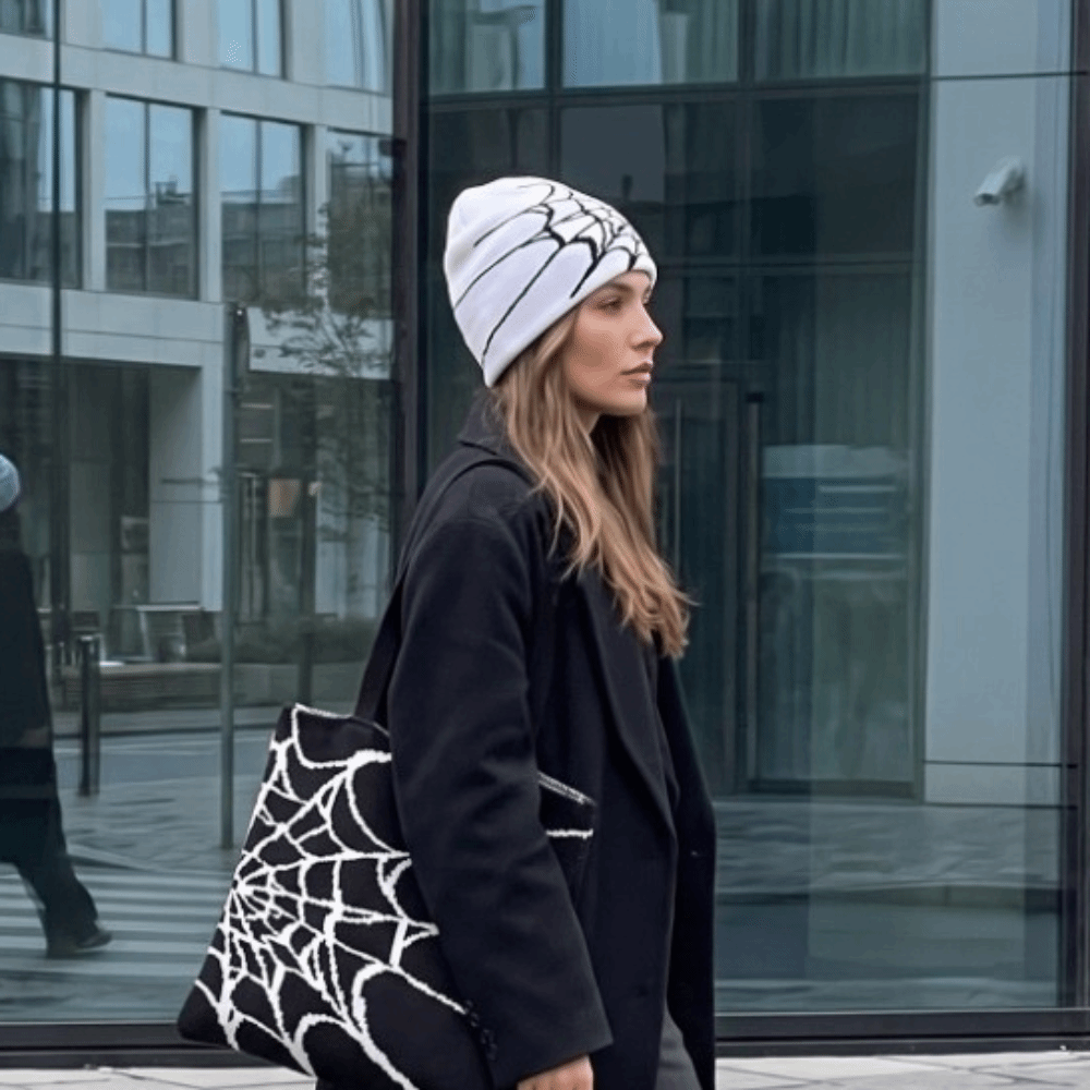 Hip-hop Soft Spider Web Patter - огляд і ціна Beanie Cuffed Knit