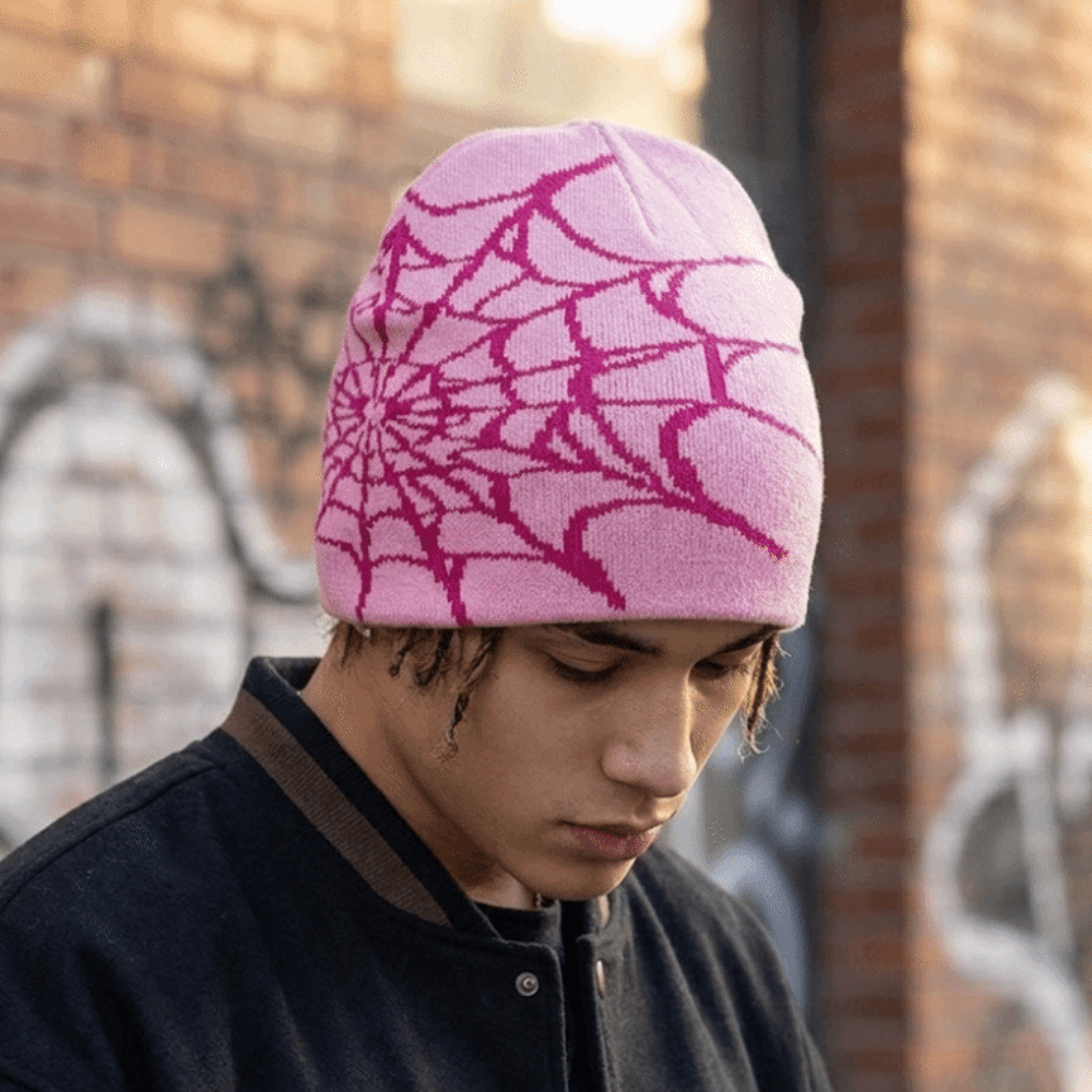 Hip-hop Soft Spider Web Patter - огляд і ціна Beanie Cuffed Knit