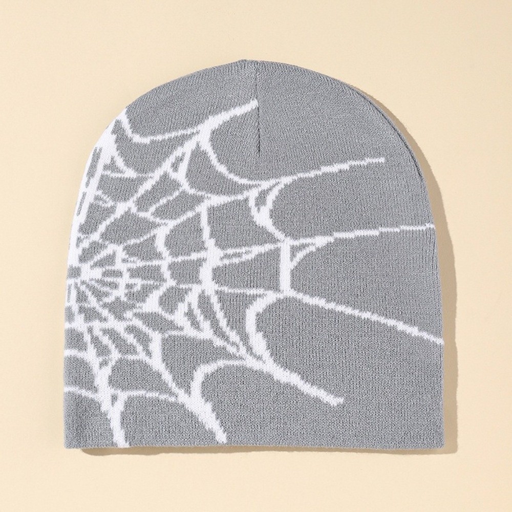 Y2K Soft Spider Web Pattern Be - огляд і ціна Beanie Cuffed Knit