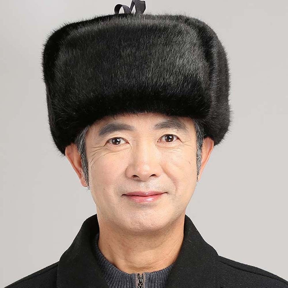 Faux Mink Trapper Hat Men Thic - огляд і ціна Trapper Hat Ear Flap